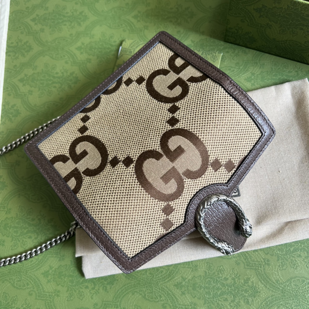 Gucci Dionysus Jumbo GG Super Mini Bag(16.5-10-4cm) - DopestKickz