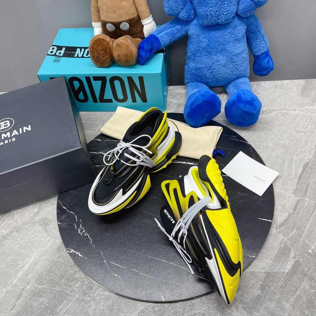 Balmain Unicorn Low-Top Trainers In Neoprene And Leather - DopestKickz