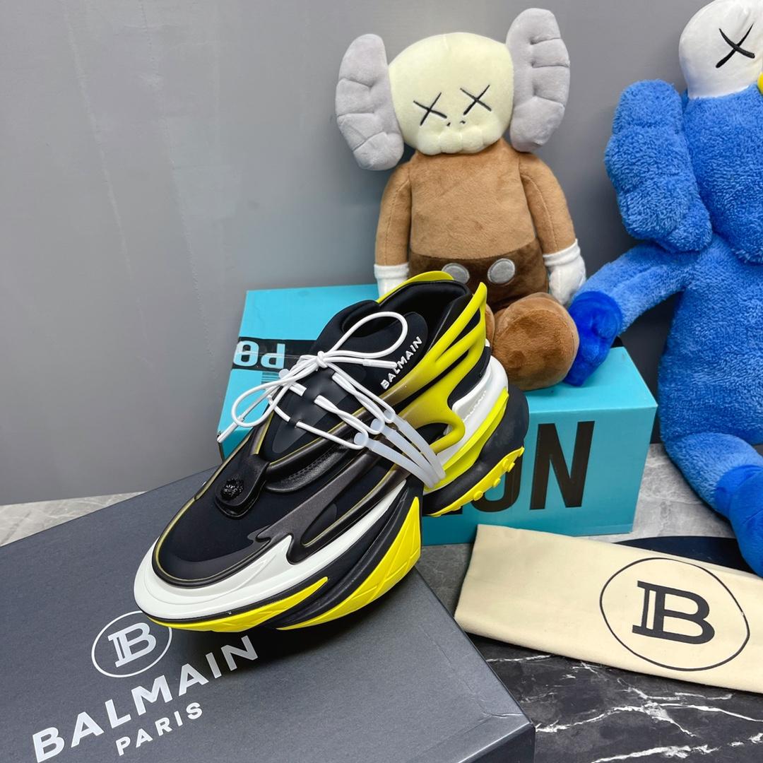 Balmain Unicorn Low-Top Trainers In Neoprene And Leather - DopestKickz