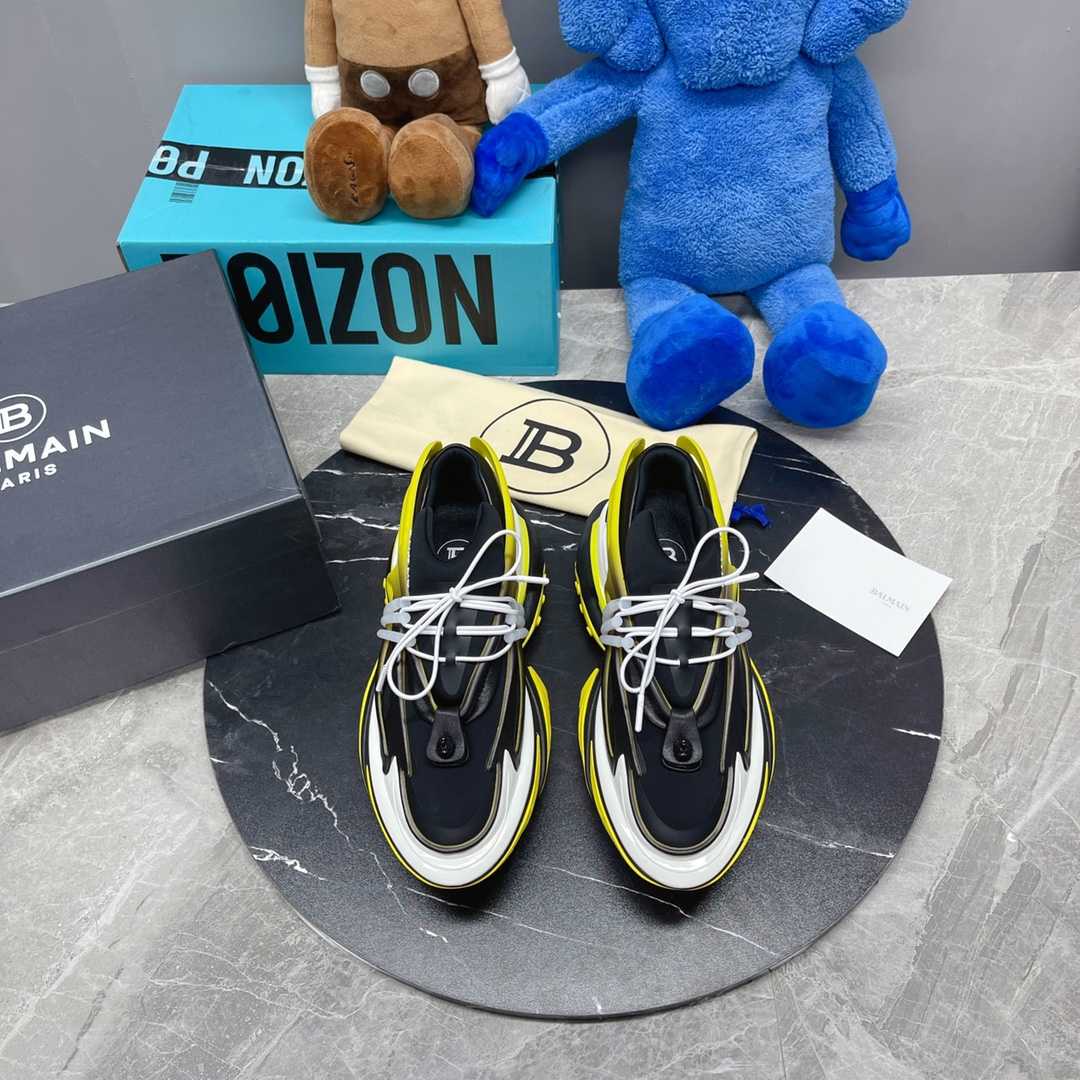 Balmain Unicorn Low-Top Trainers In Neoprene And Leather - DopestKickz