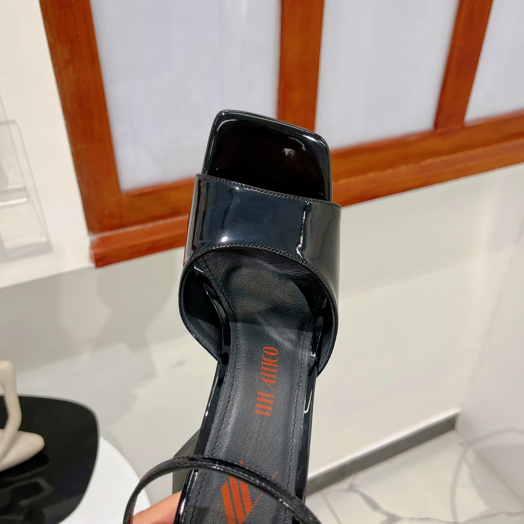 The Attico ''Piper'' Black Sandal - DopestKickz