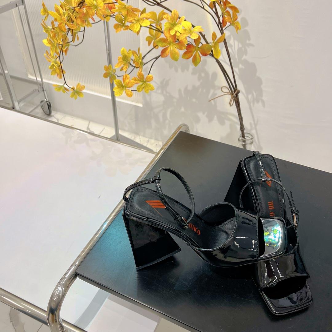 The Attico ''Piper'' Black Sandal - DopestKickz