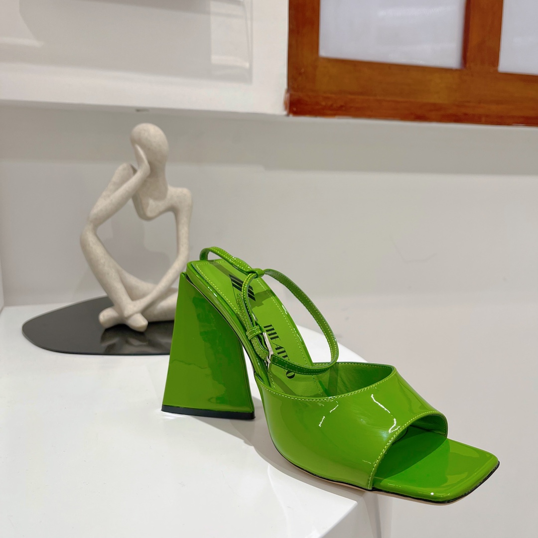 The Attico ''Piper'' Neon Emerald Sandal - DopestKickz