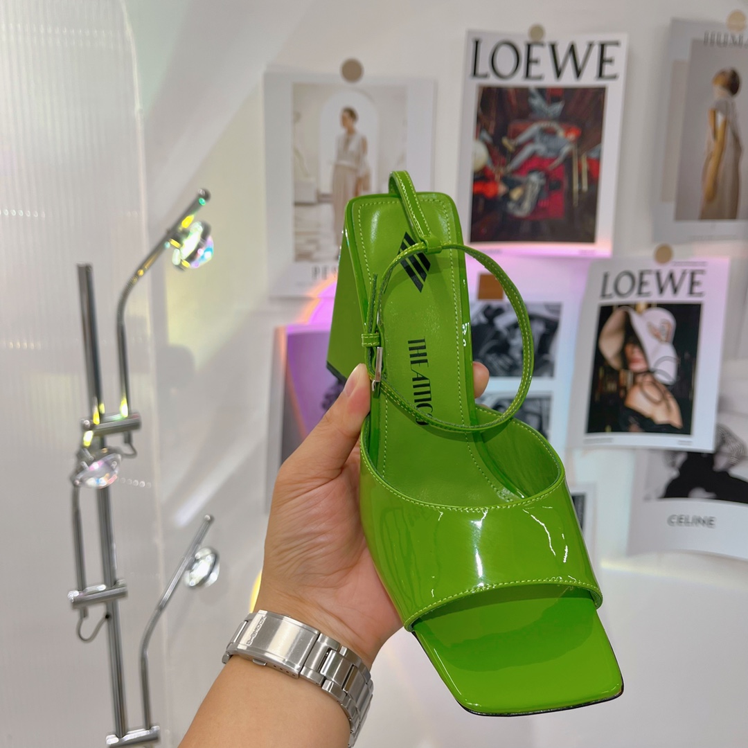 The Attico ''Piper'' Neon Emerald Sandal - DopestKickz