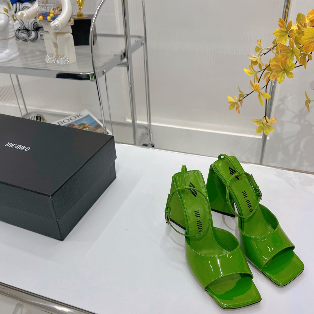 The Attico ''Piper'' Neon Emerald Sandal - DopestKickz