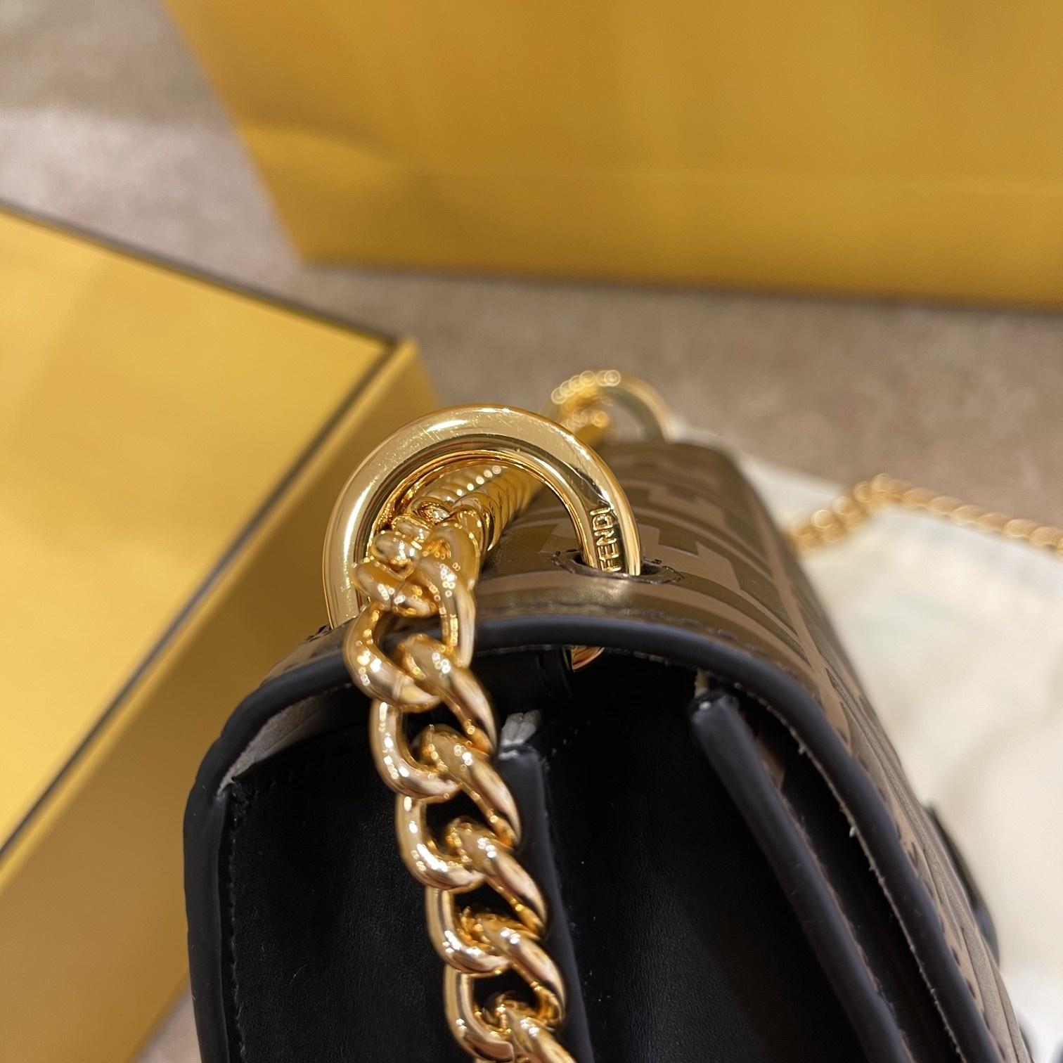 Fendi Kan U Small Brown Leather Mini-Bag(19-13-9cm) - DopestKickz
