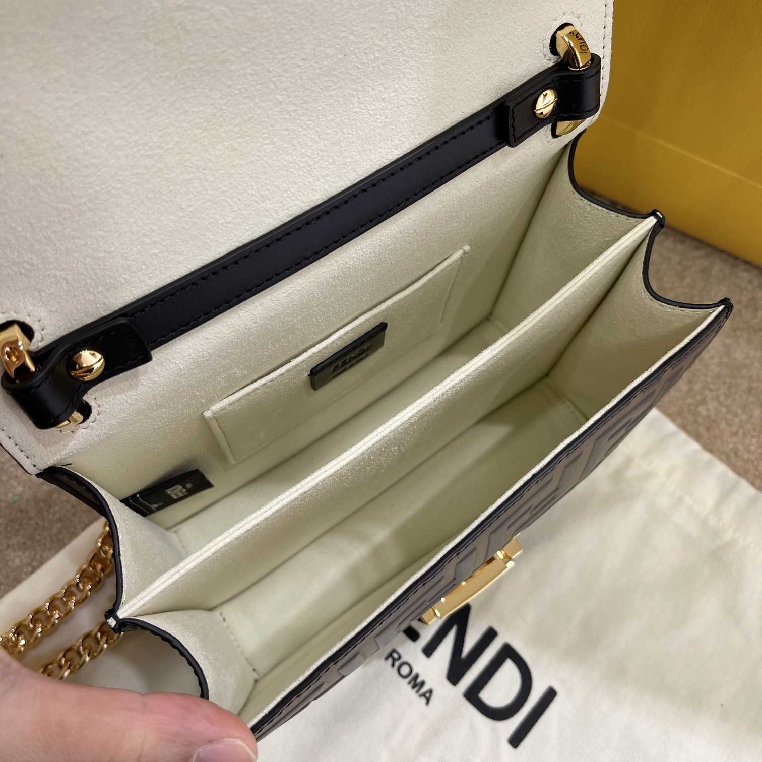Fendi Kan U Small Brown Leather Mini-Bag(19-13-9cm) - DopestKickz
