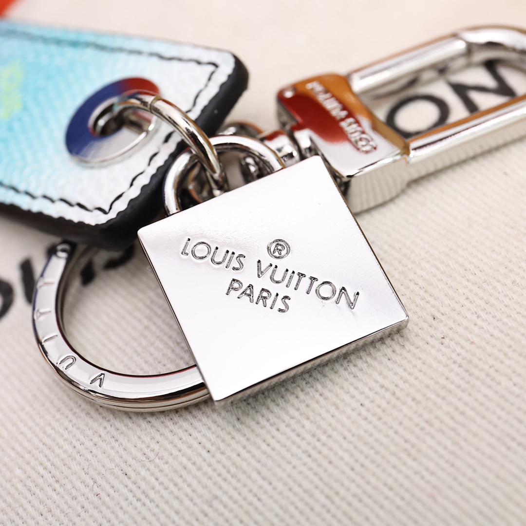 Louis Vuitton Damier Stripes Tab Bag Charm And Key Holder    M00735 - DopestKickz