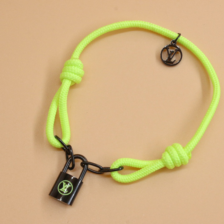 Louis Vuitton Silver Lockit X Virgil Abloh Bracelet, Black Titanium     Q05268 - DopestKickz