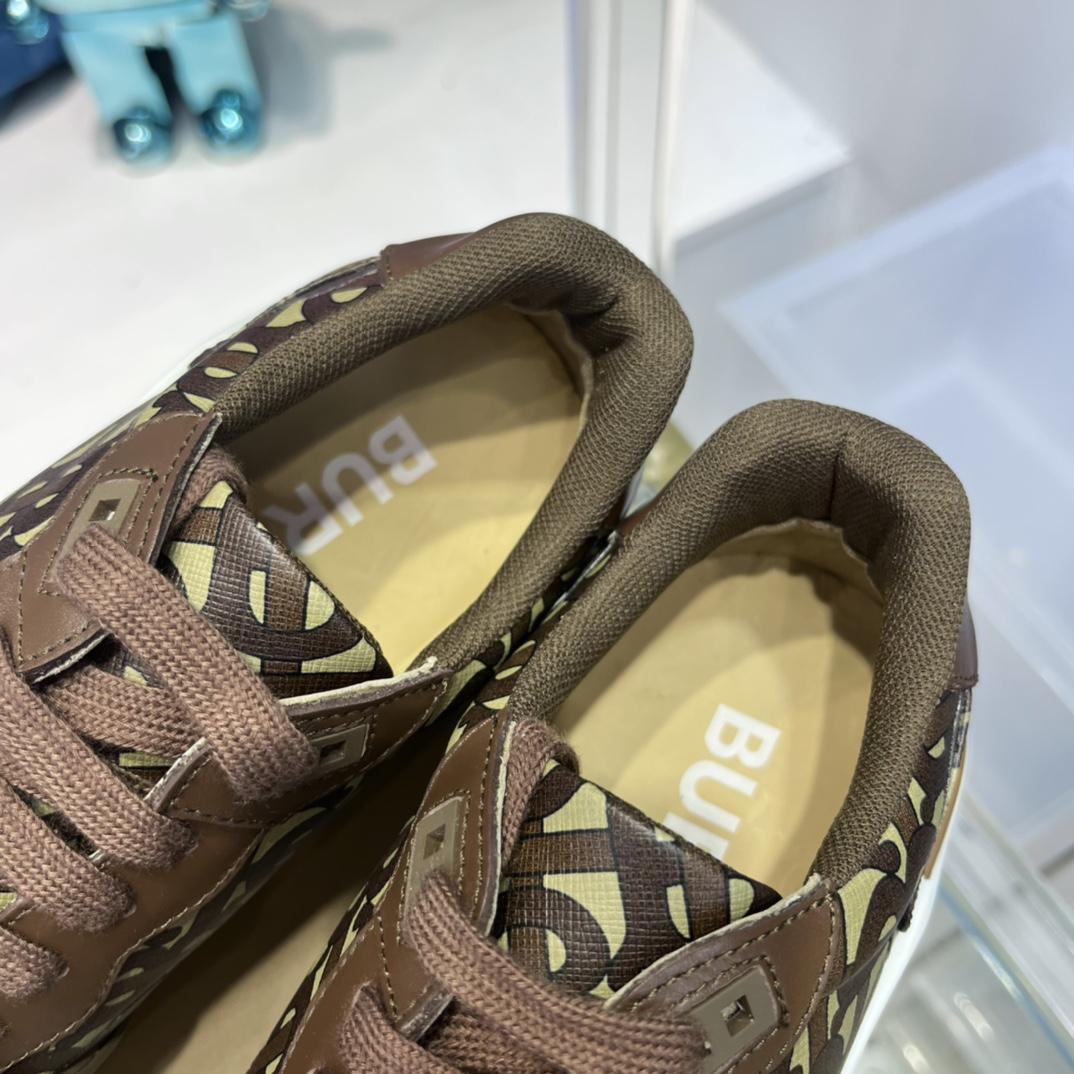 Burberry Monogram Nylon And Leather Sneakers - DopestKickz