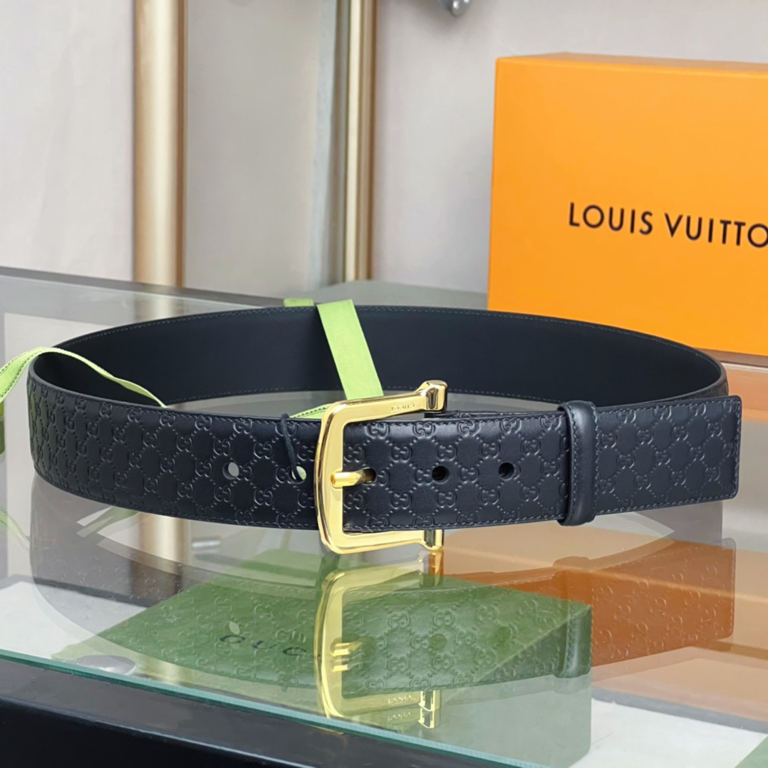 Gucci Belt With Square Buckle - DopestKickz