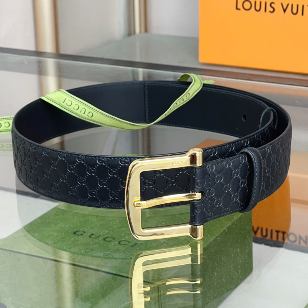 Gucci Belt With Square Buckle - DopestKickz