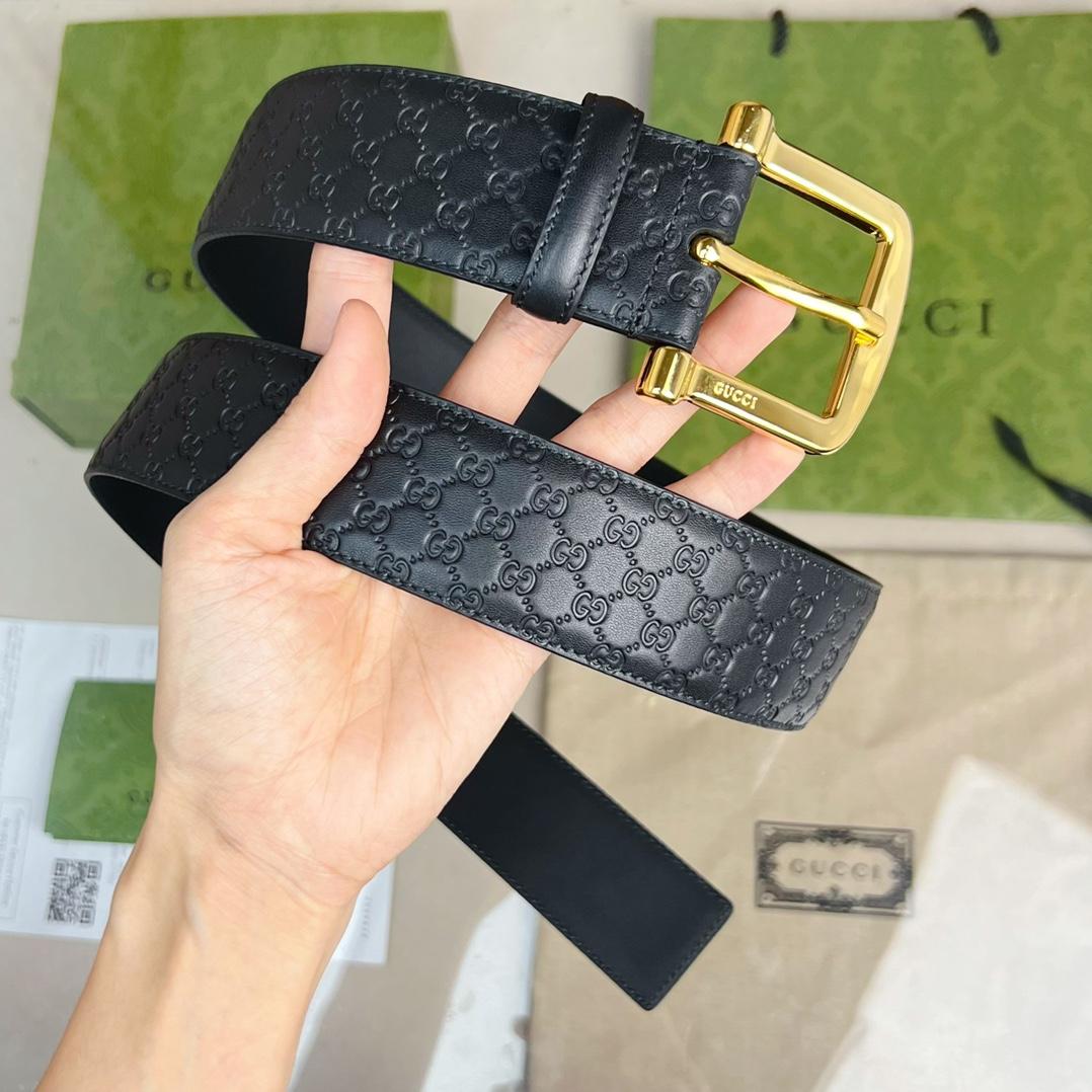Gucci Belt With Square Buckle - DopestKickz