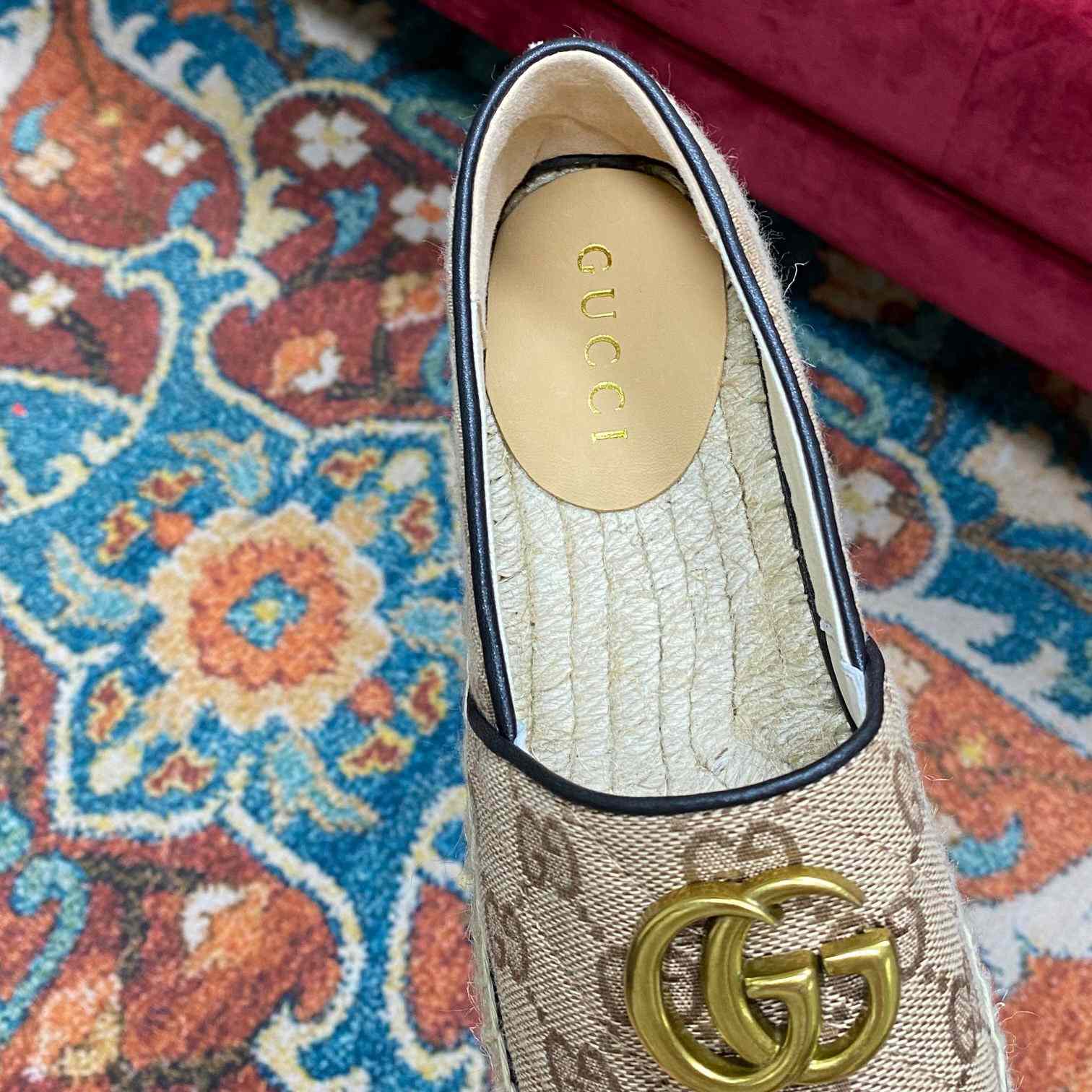 Gucci Women's GG Matelassé Canvas Espadrille - DopestKickz