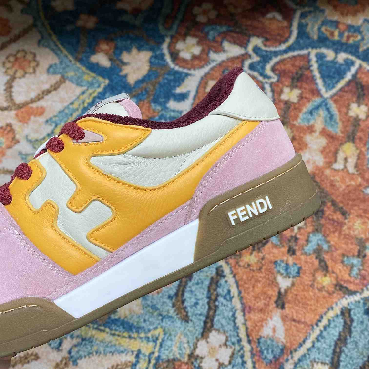 Fendi Match Pink Suede Low-Tops Sneakers  - DopestKickz