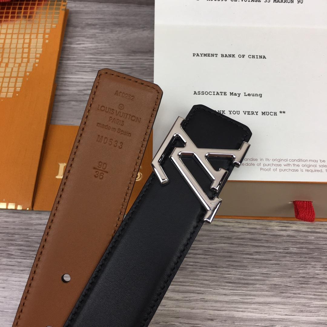 Louis Vuitton  LV Mirror 35MM Reversible Belt - DopestKickz