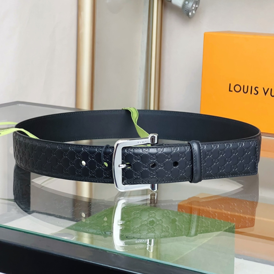 Gucci Belt With Square Buckle - DopestKickz