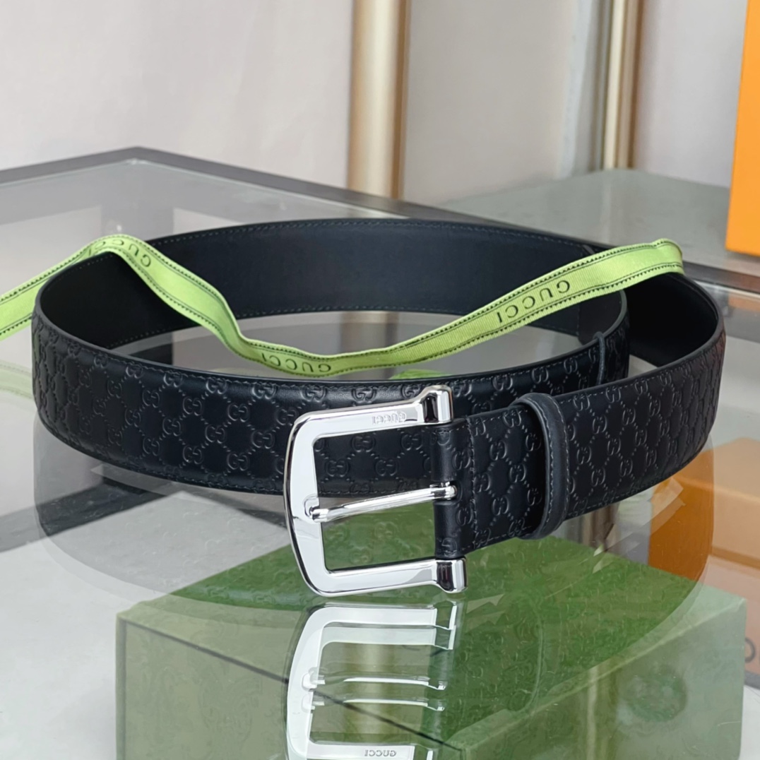 Gucci Belt With Square Buckle - DopestKickz