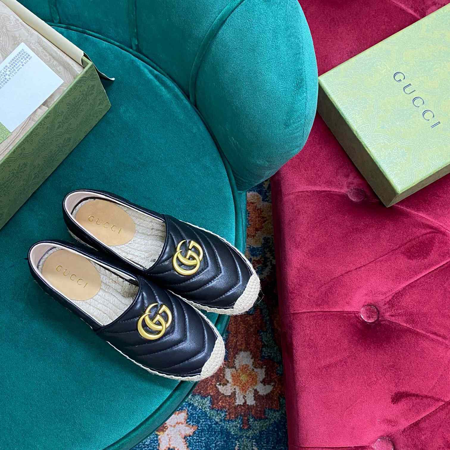Gucci Leather Espadrille With Double G - DopestKickz