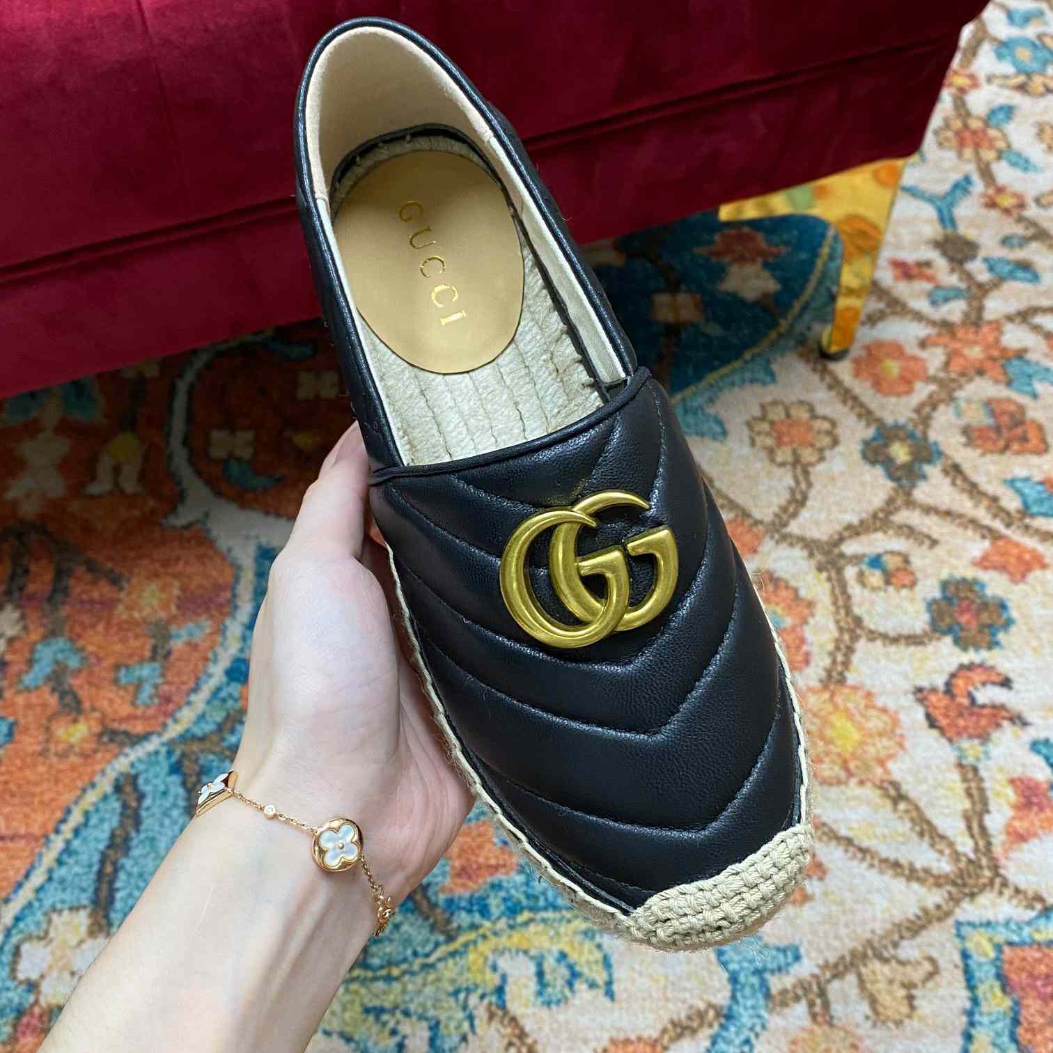 Gucci Leather Espadrille With Double G - DopestKickz