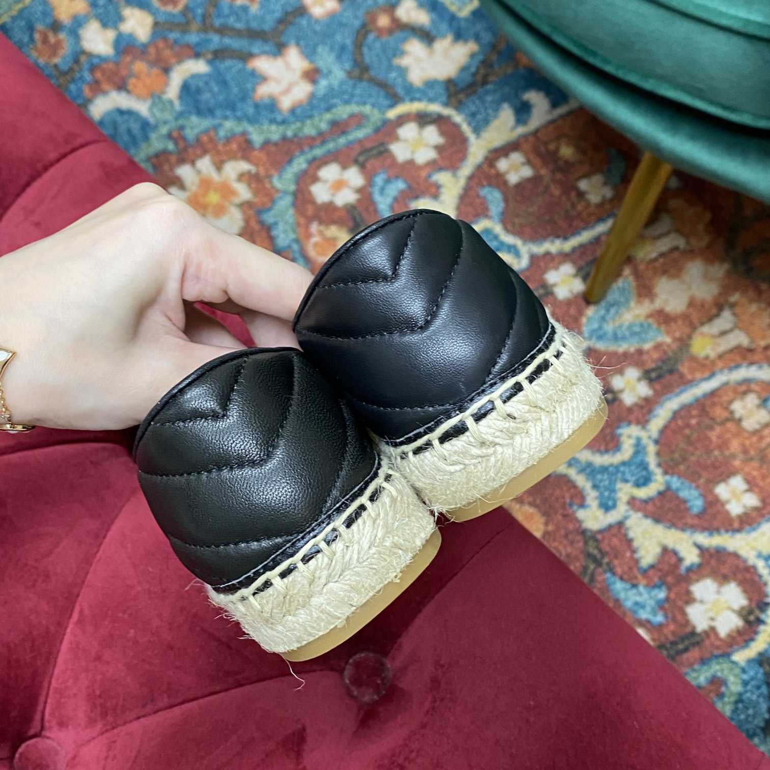 Gucci Leather Espadrille With Double G - DopestKickz