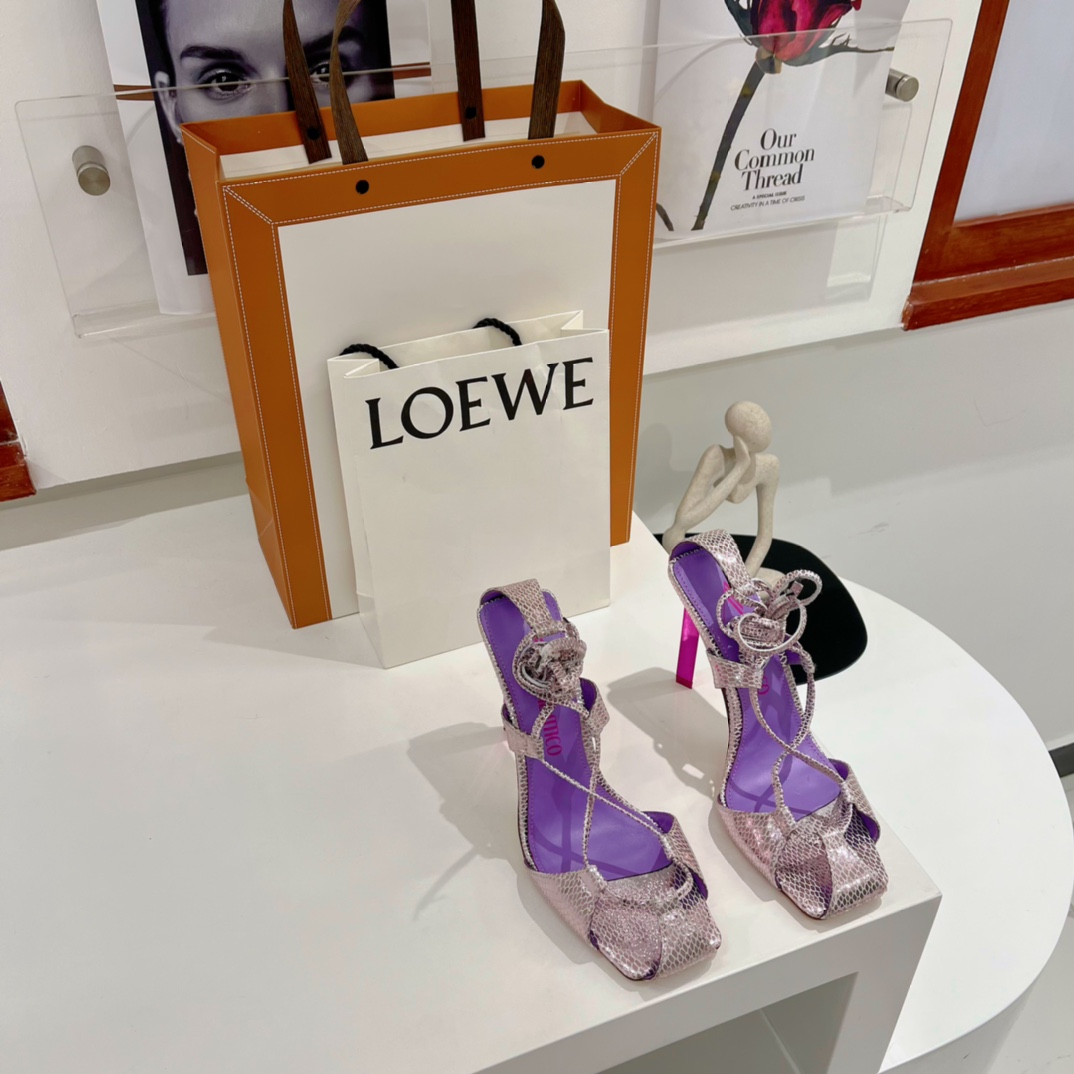 The Attico ''Adele'' Pastel Pink Sandal - DopestKickz
