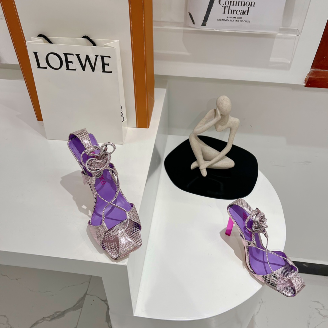 The Attico ''Adele'' Pastel Pink Sandal - DopestKickz