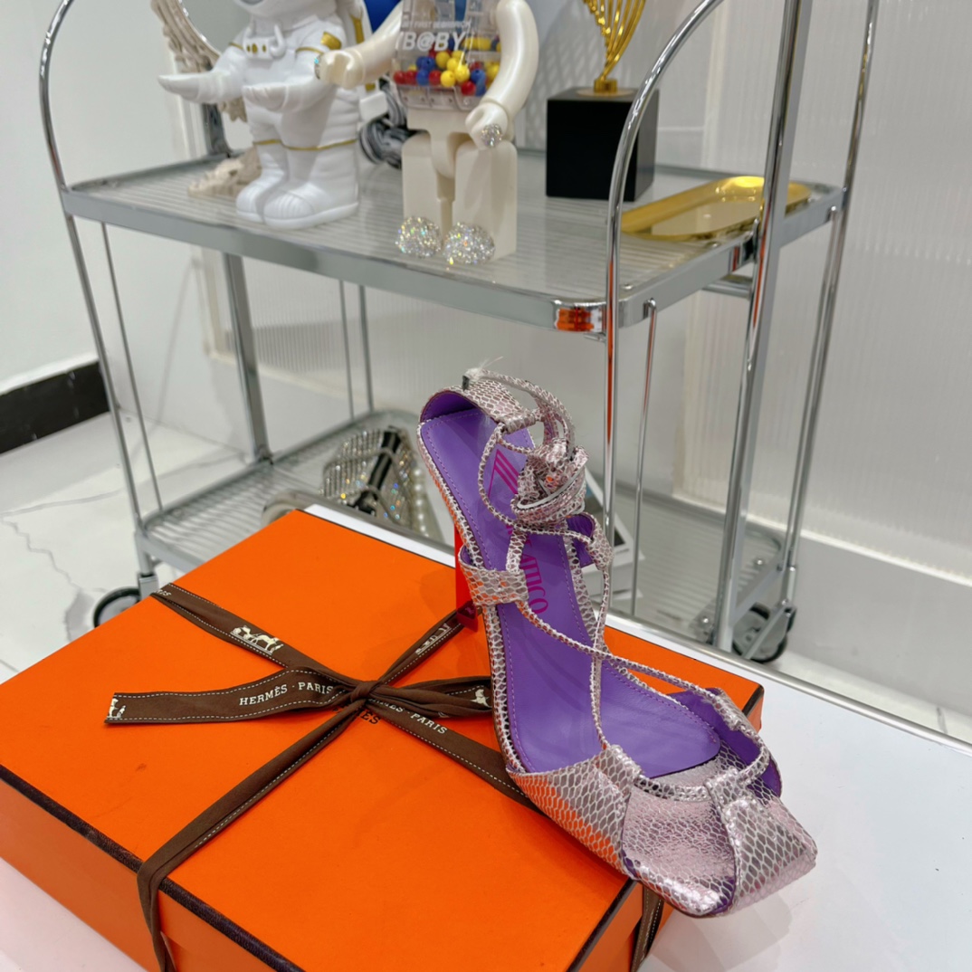 The Attico ''Adele'' Pastel Pink Sandal - DopestKickz