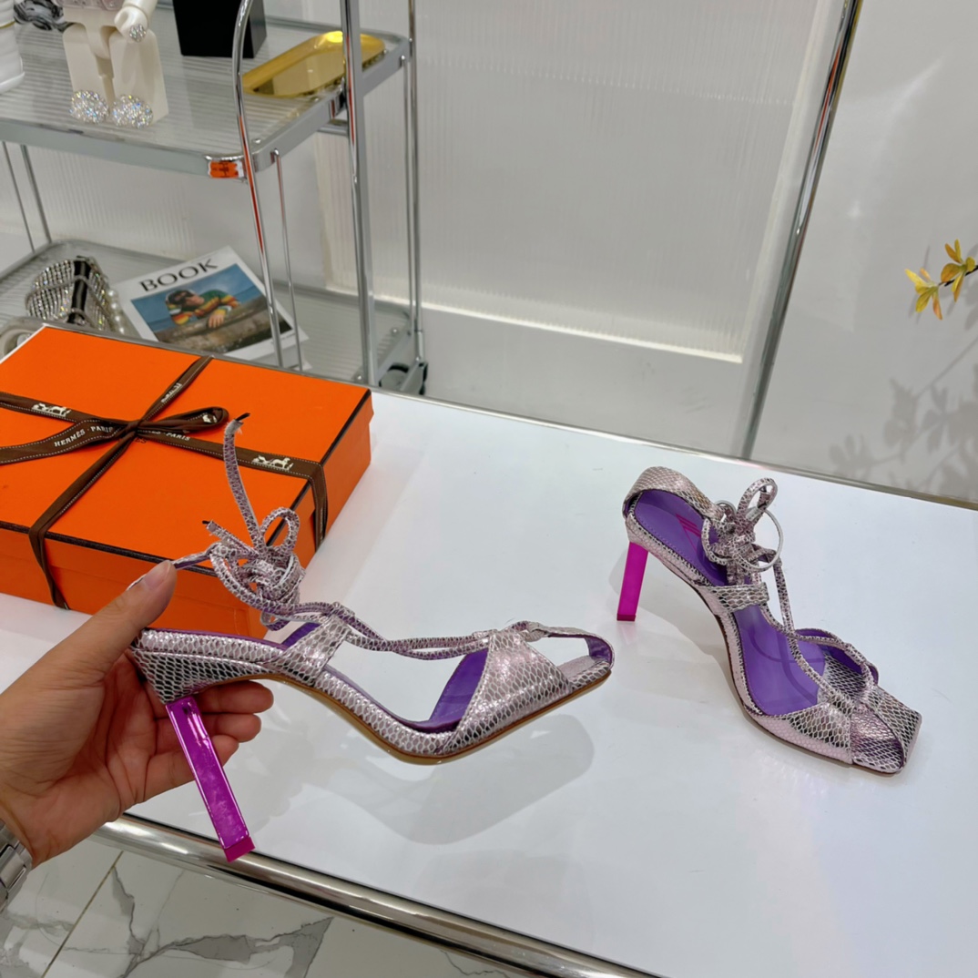 The Attico ''Adele'' Pastel Pink Sandal - DopestKickz
