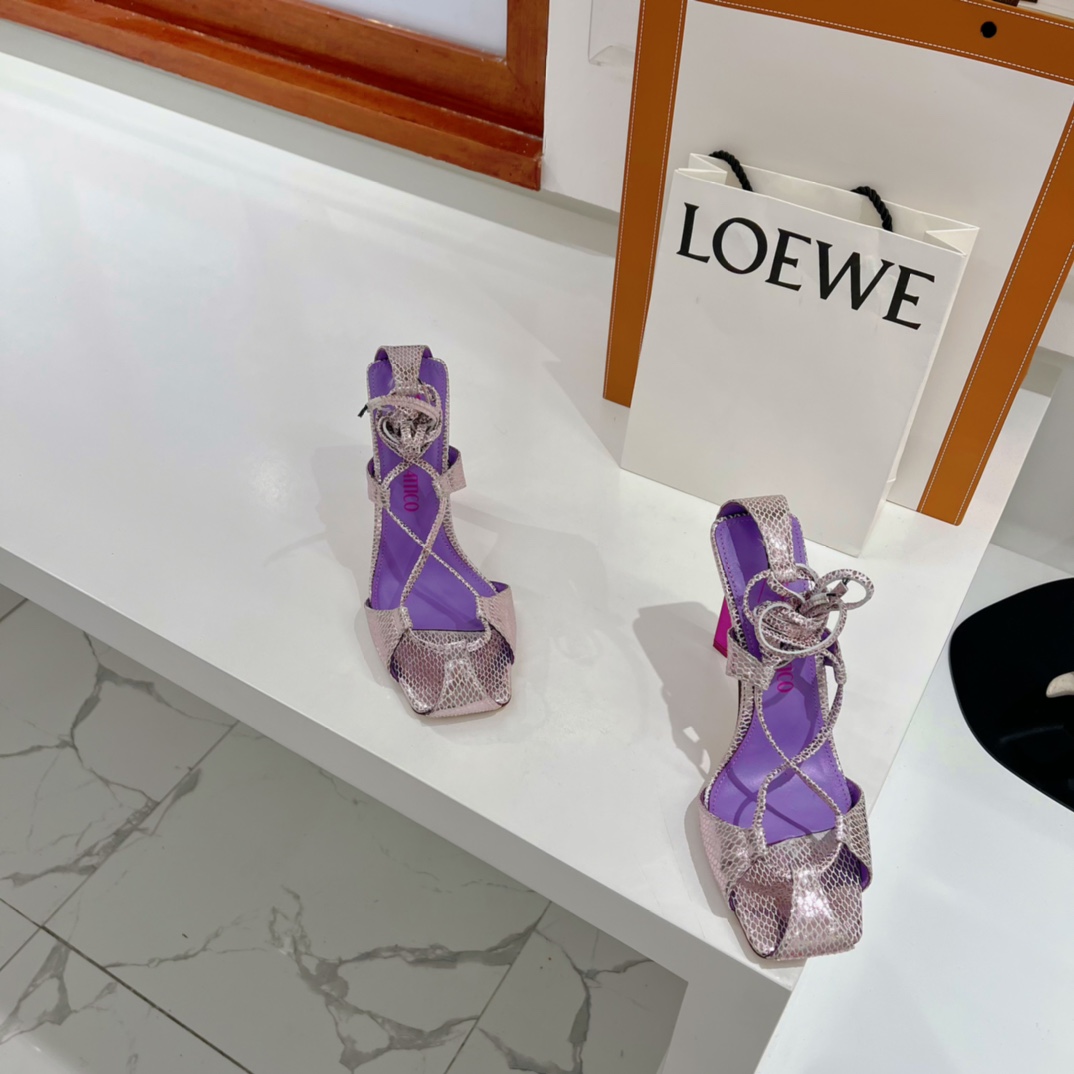 The Attico ''Adele'' Pastel Pink Sandal - DopestKickz