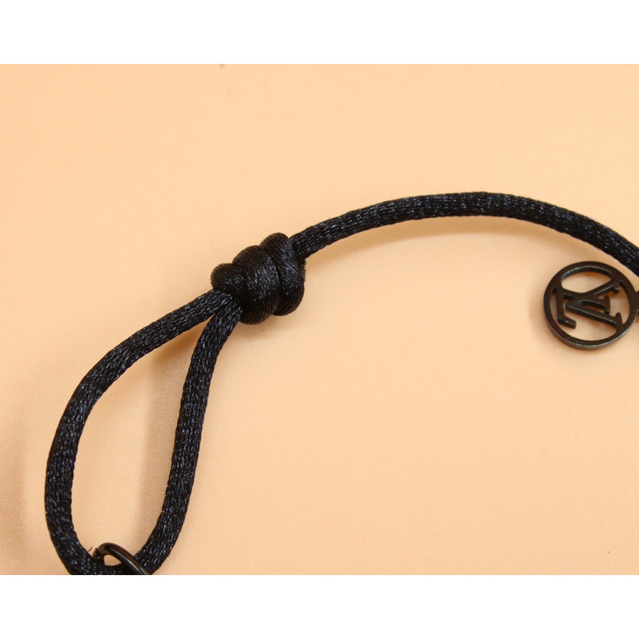 Louis Vuitton  Silver Lockit X Virgil Abloh Bracelet, Black Titanium     Q05270 - DopestKickz