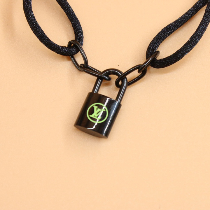 Louis Vuitton  Silver Lockit X Virgil Abloh Bracelet, Black Titanium     Q05270 - DopestKickz