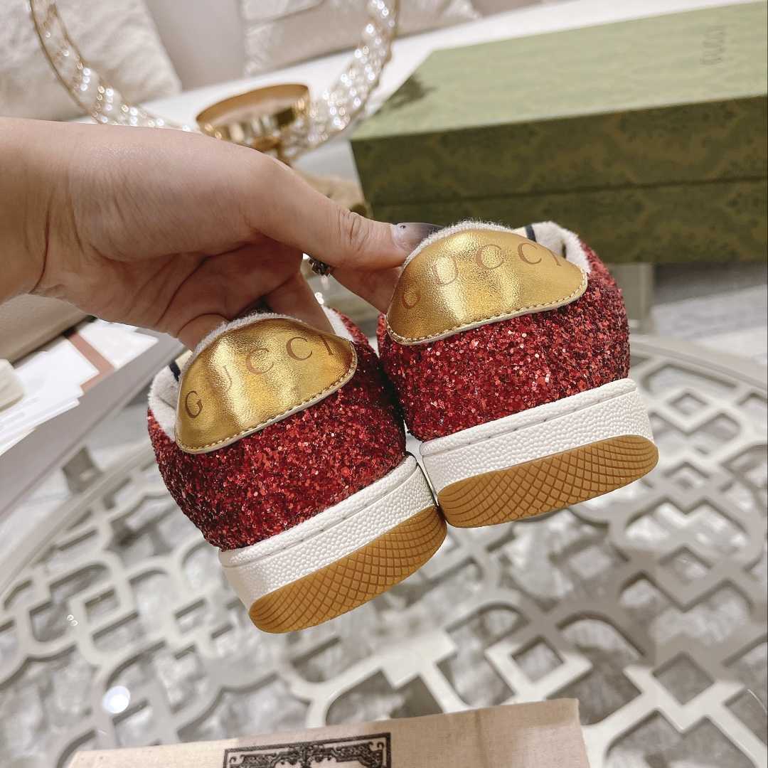 Gucci Lovelight Screener Sneaker With Glitter - DopestKickz