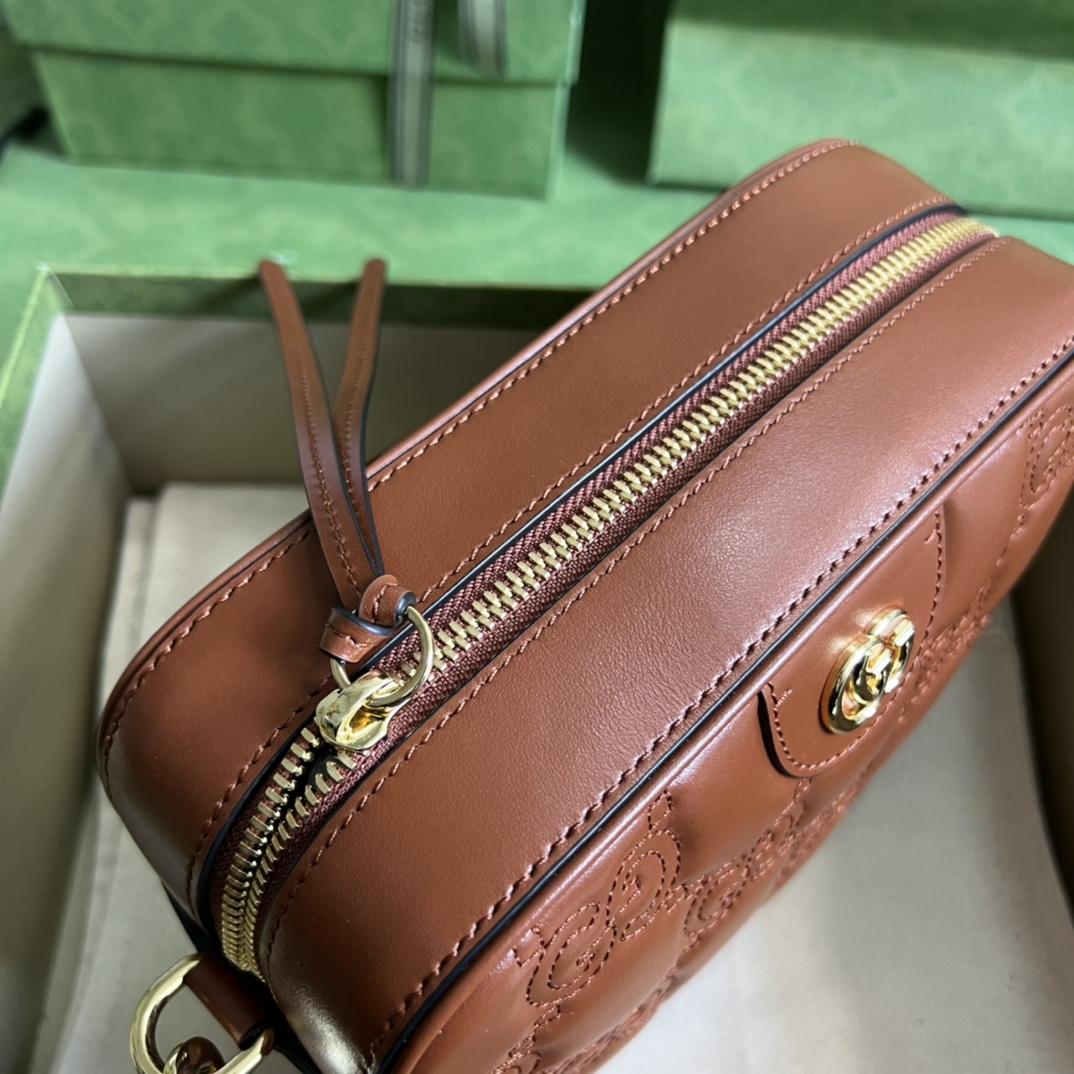 Gucci GG Matelassé Leather Shoulder Bag(21.5-17-7.5cm) - DopestKickz