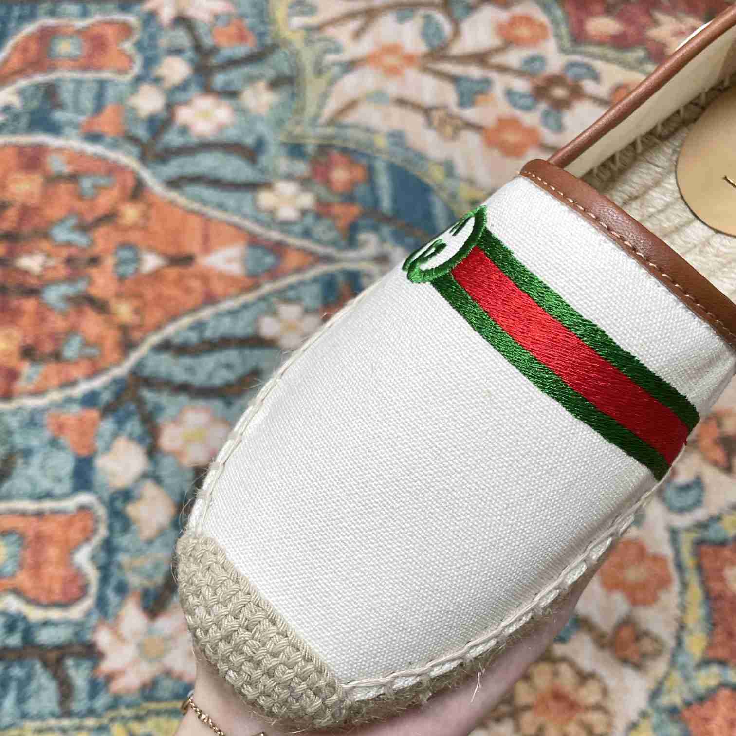Gucci Embroidered Canvas & Leather Espadrille - DopestKickz