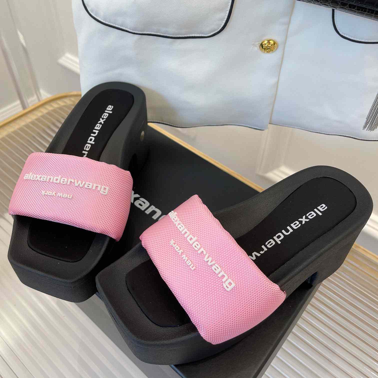 Alexander Wang Aw Platform Slide In Nylon - DopestKickz