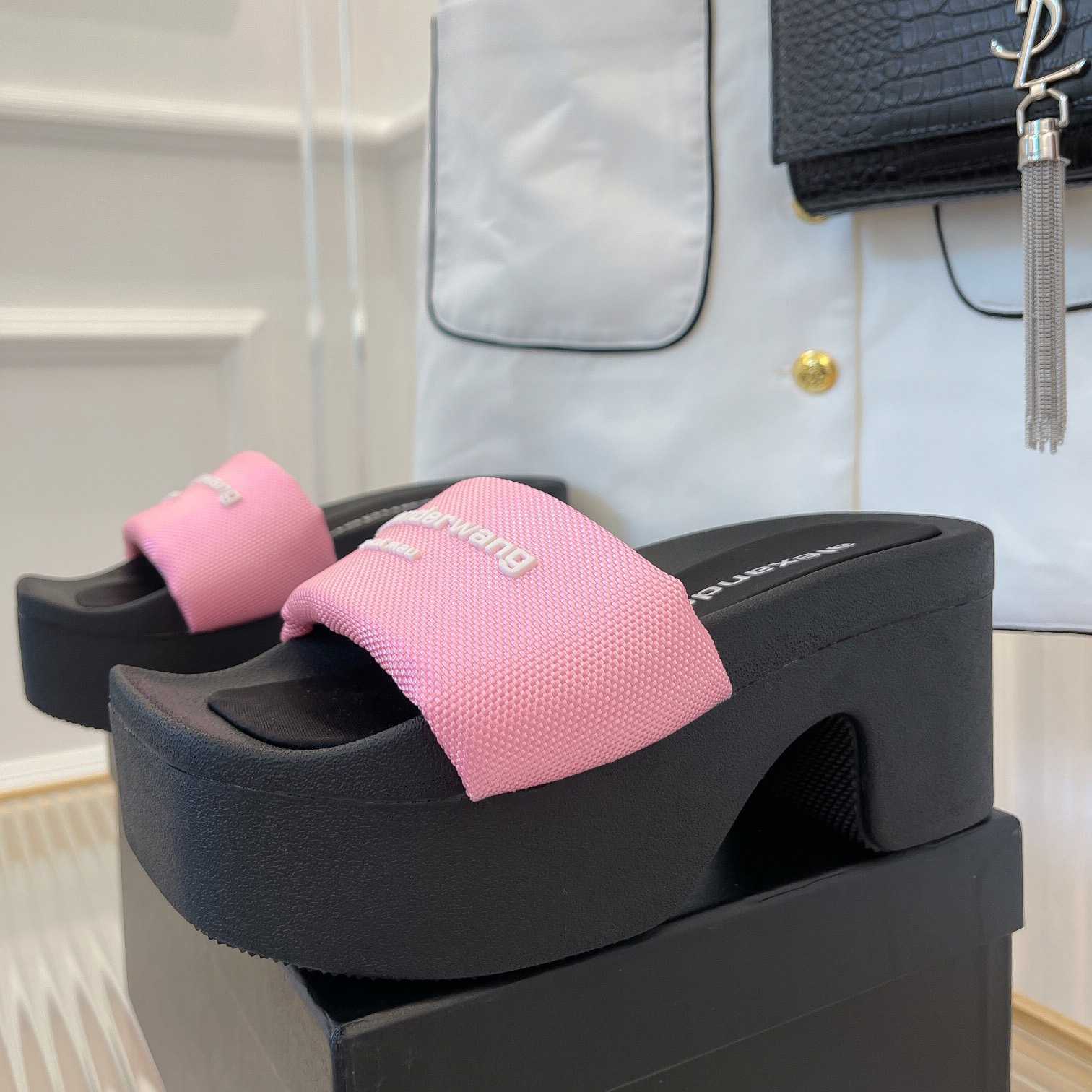 Alexander Wang Aw Platform Slide In Nylon - DopestKickz