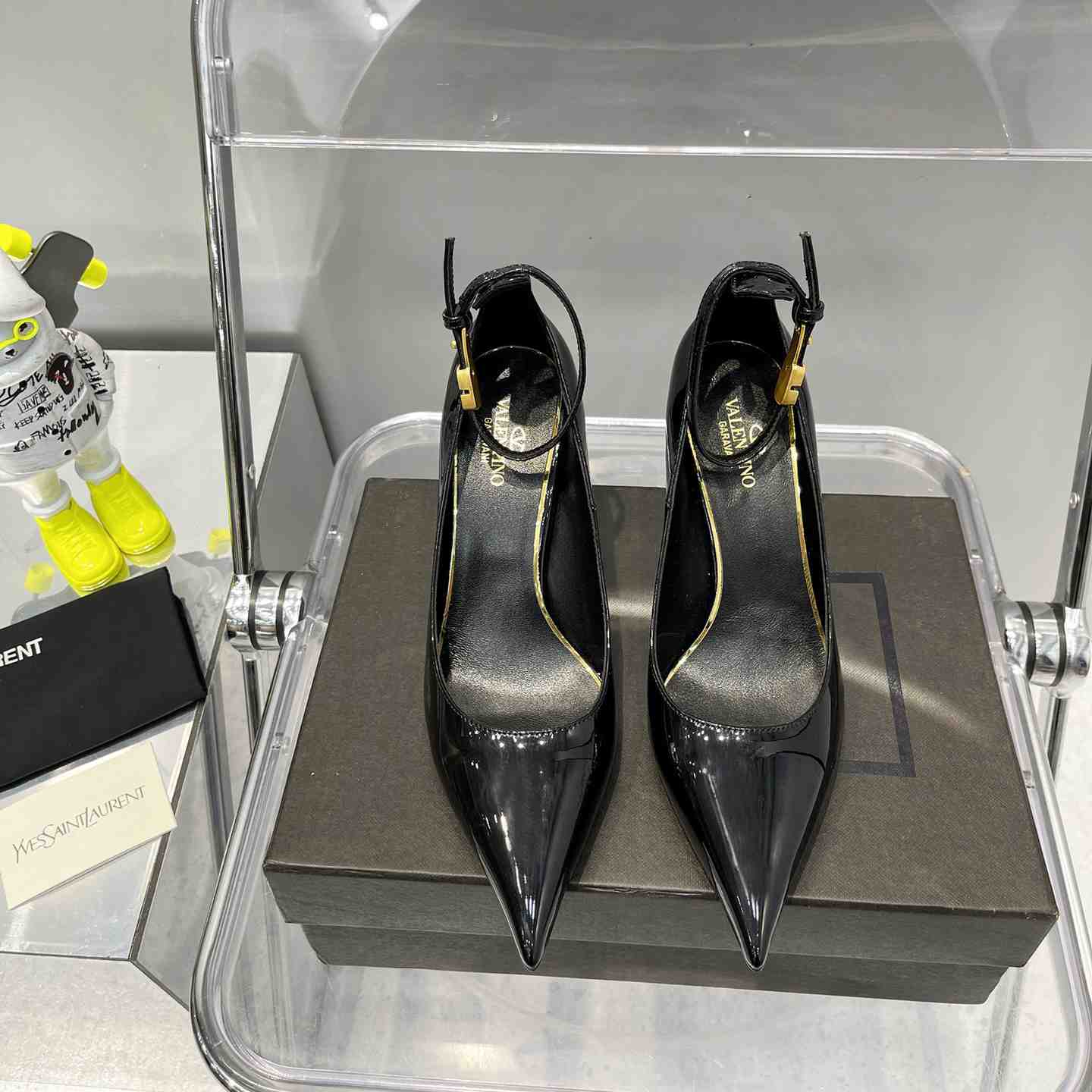 Valenti Garavani Tan-Go  Patent Leather Pump 85MM - DopestKickz