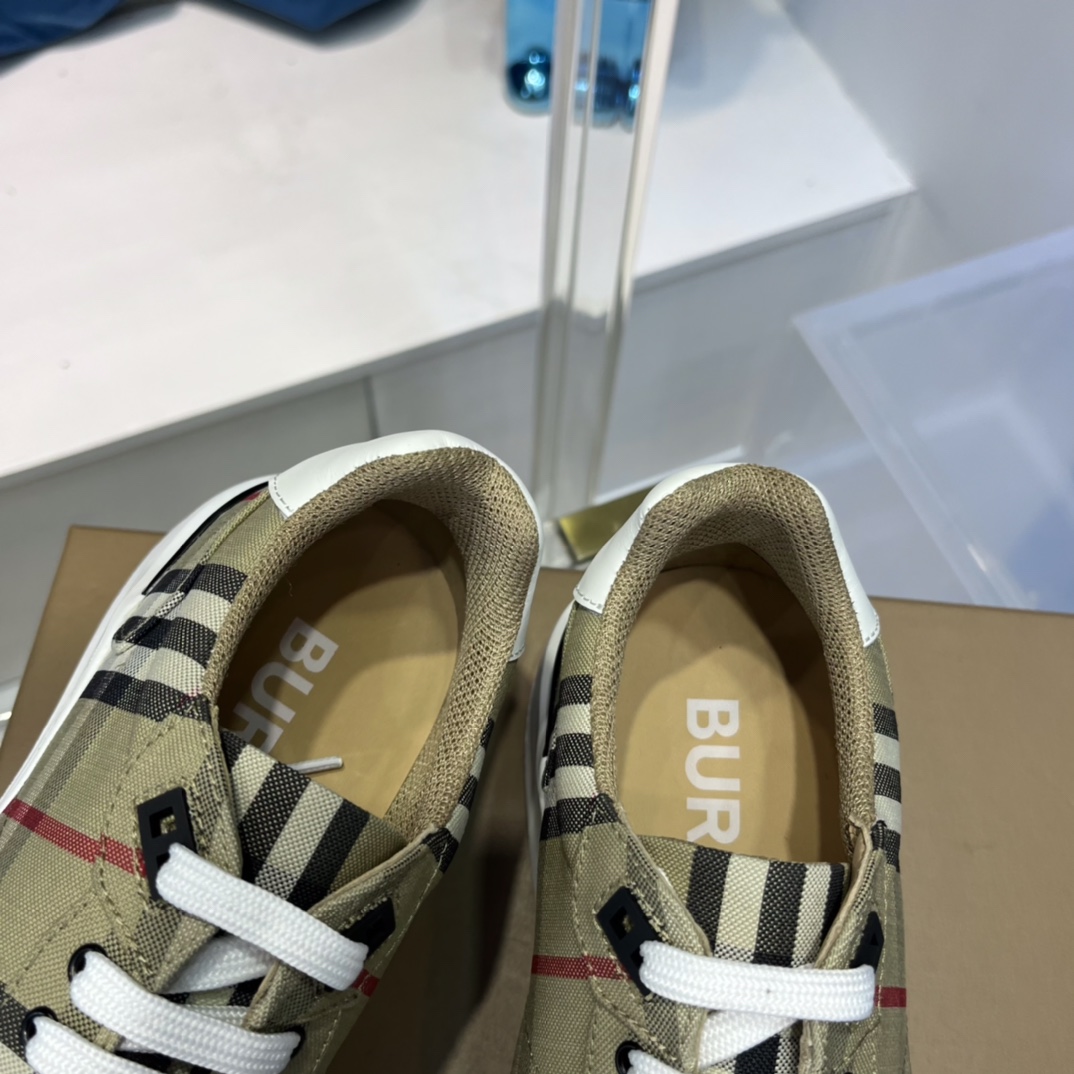 Burberry Vintage Check, Suede And Leather Sneakers - DopestKickz