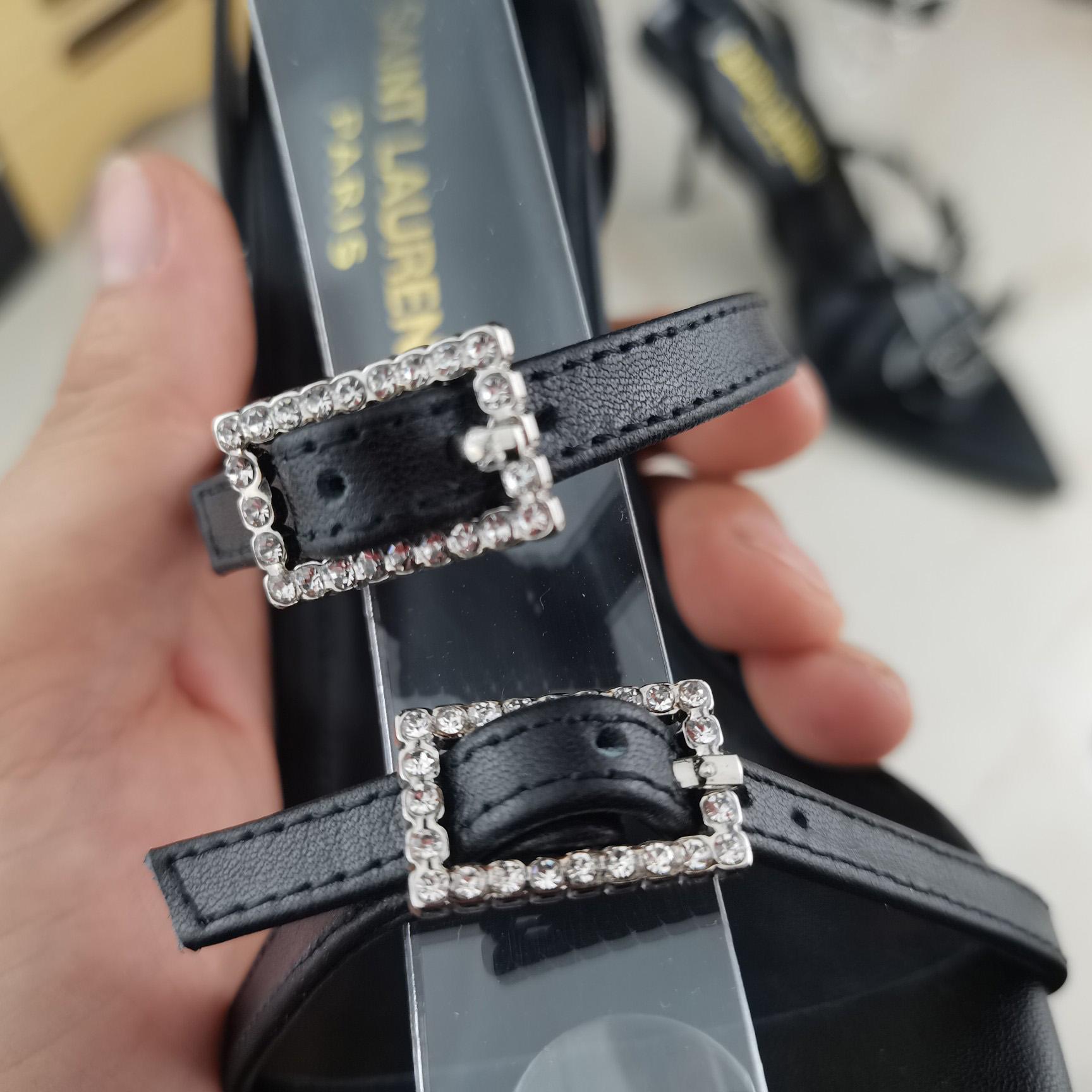 Saint Laurent Nuit Sandals In Lacquered Ayers - DopestKickz