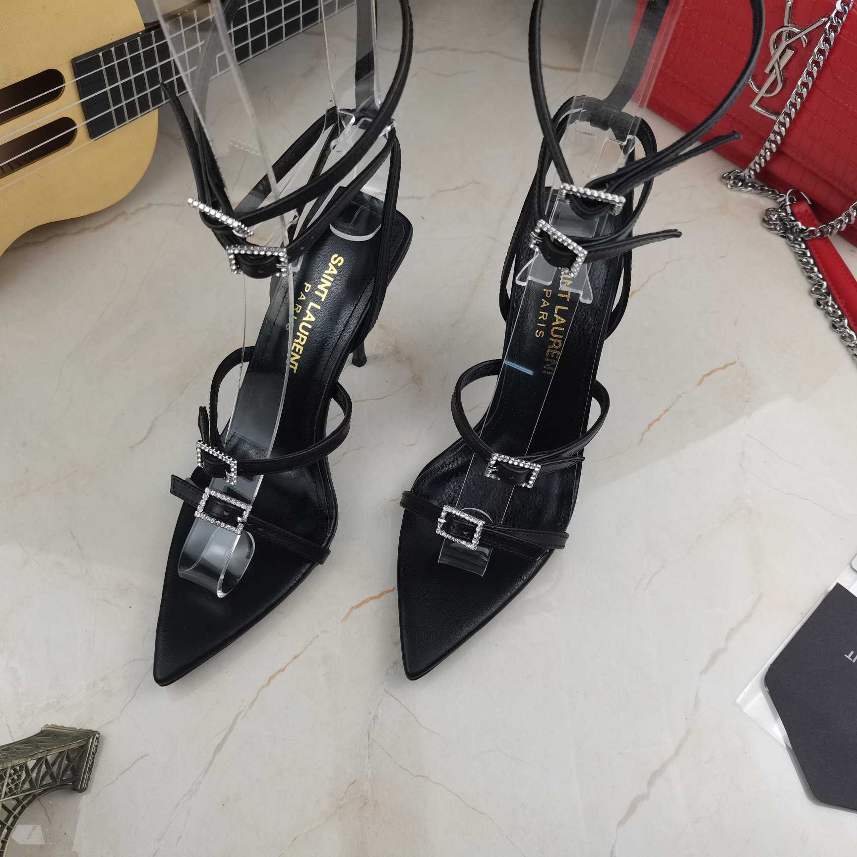 Saint Laurent Nuit Sandals In Lacquered Ayers - DopestKickz
