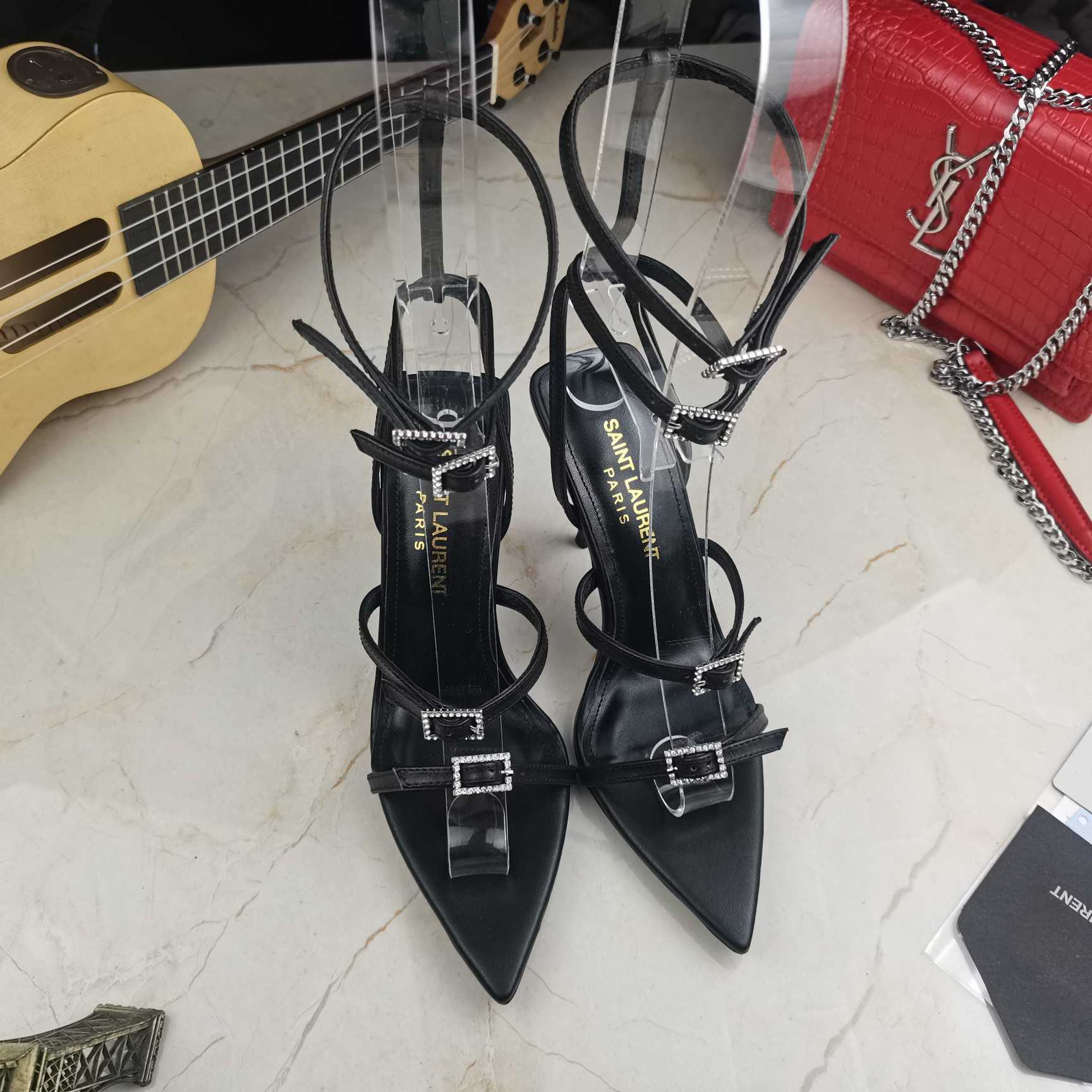 Saint Laurent Nuit Sandals In Lacquered Ayers - DopestKickz