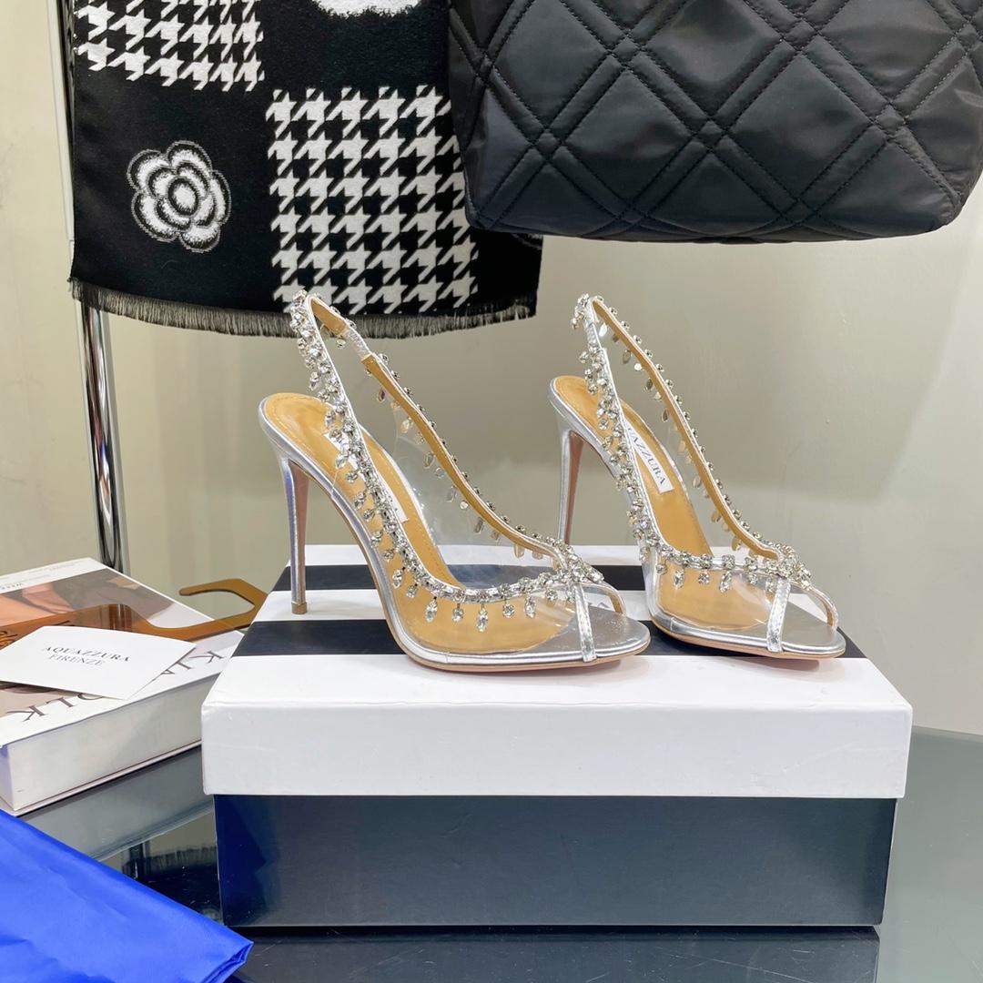 Aquazzura Temptation Crystal Sandal 105 - DopestKickz