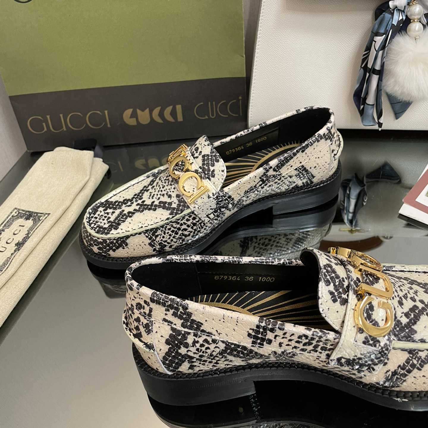 Gucci Women's Gucci Python Print Loafer - DopestKickz