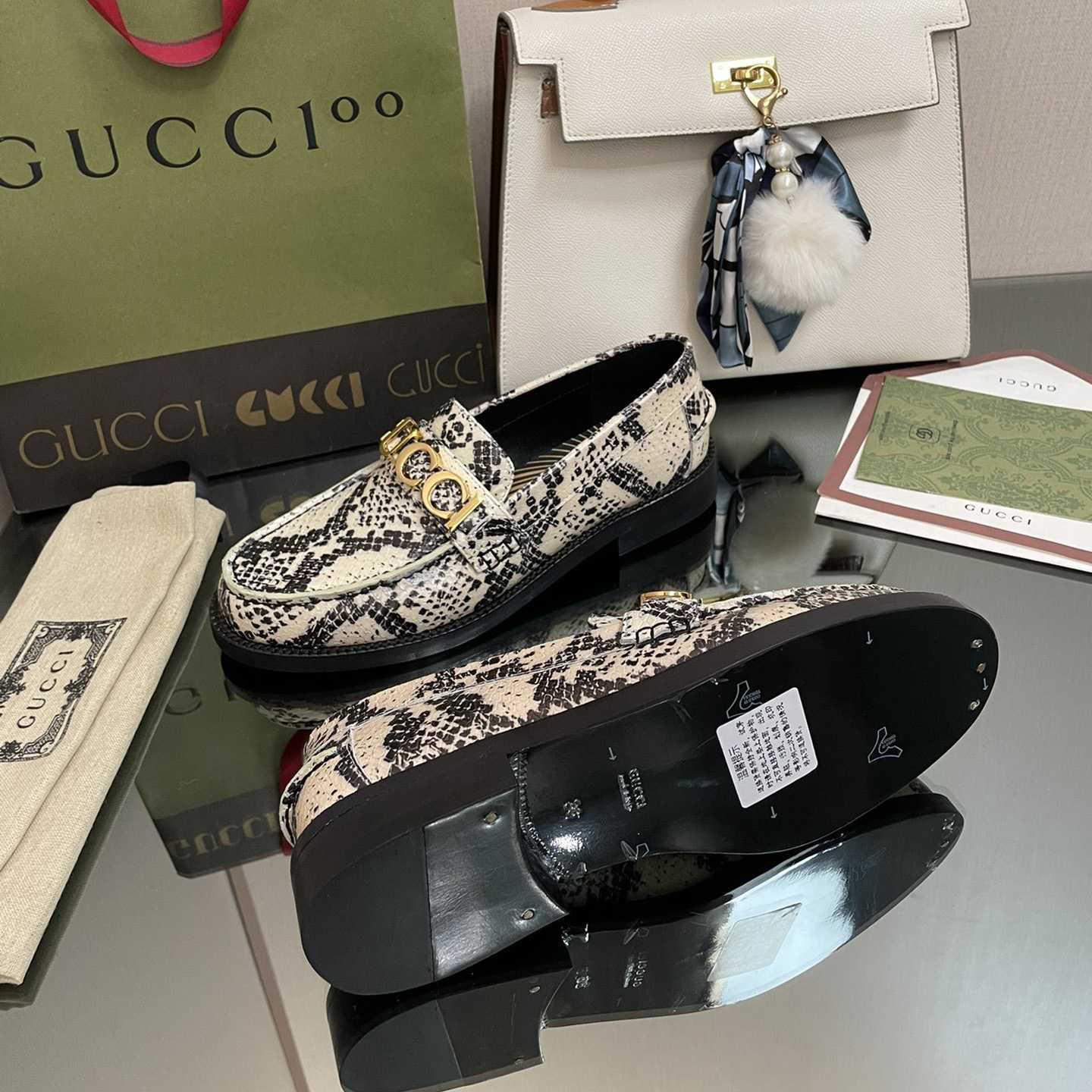 Gucci Women's Gucci Python Print Loafer - DopestKickz
