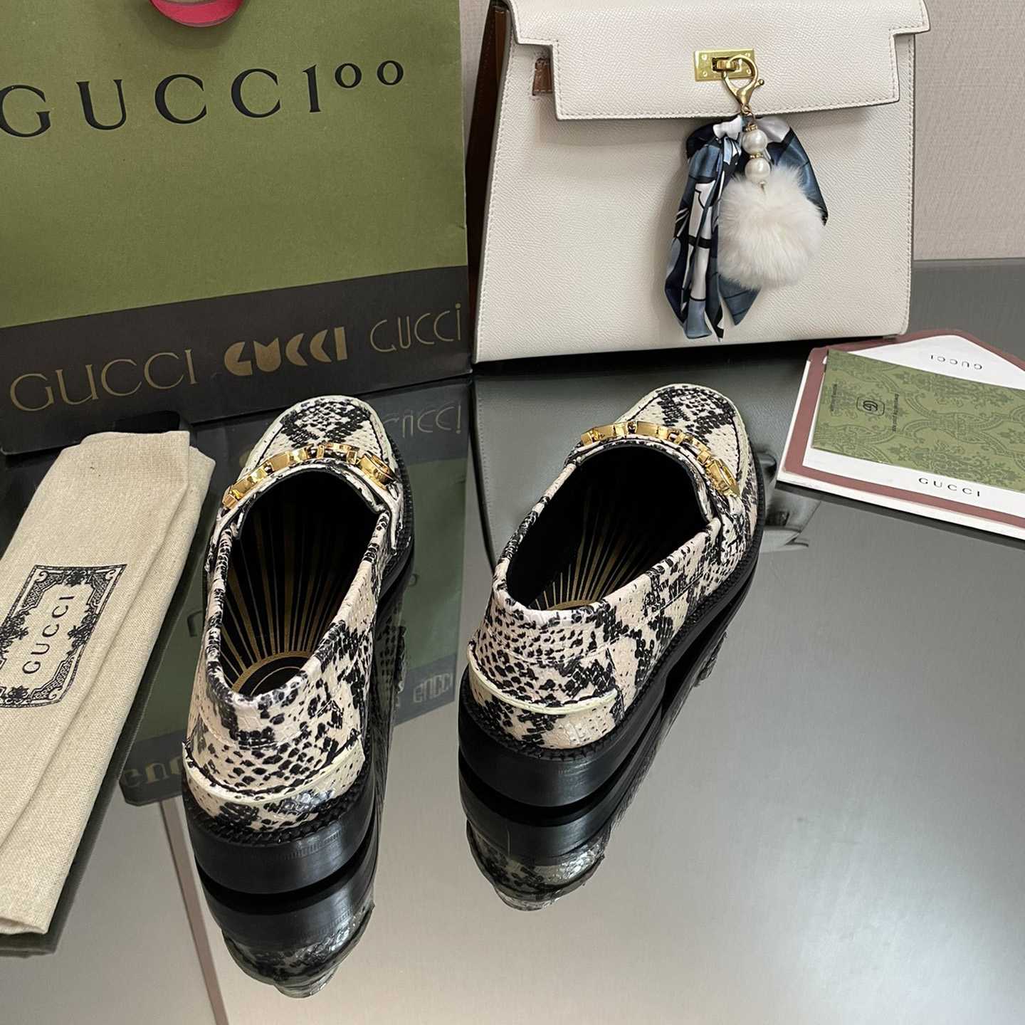 Gucci Women's Gucci Python Print Loafer - DopestKickz