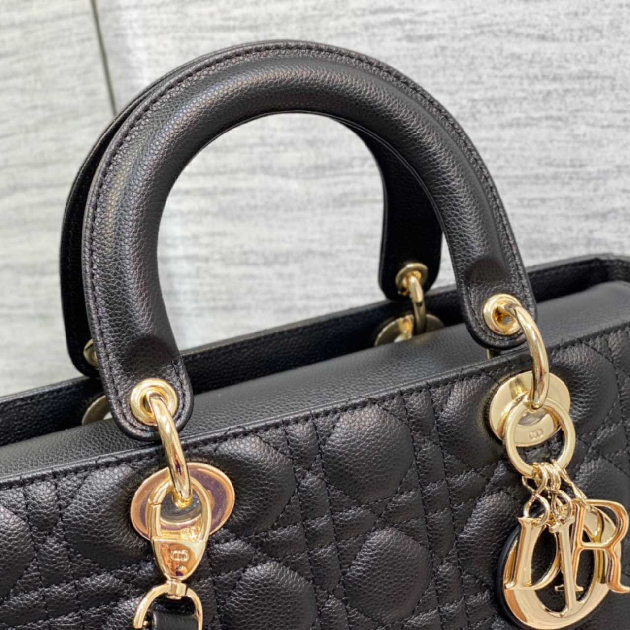 Dior Large Lady Dior Bag   (32-12-24cm)M0567 - DopestKickz