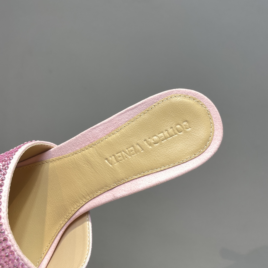 Bottega Veneta Stretch Strass-Embellished Silk Mules - DopestKickz