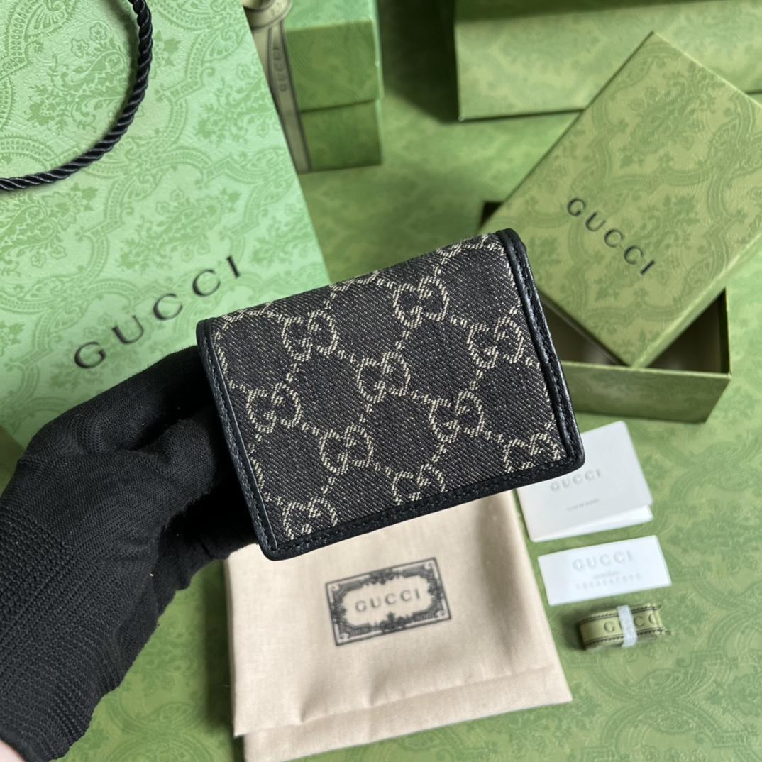 Gucci Horsebit 1955 Card Case Wallet(11-8.5-3cm)   621887 - DopestKickz