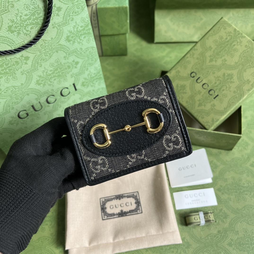 Gucci Horsebit 1955 Card Case Wallet(11-8.5-3cm)   621887 - DopestKickz